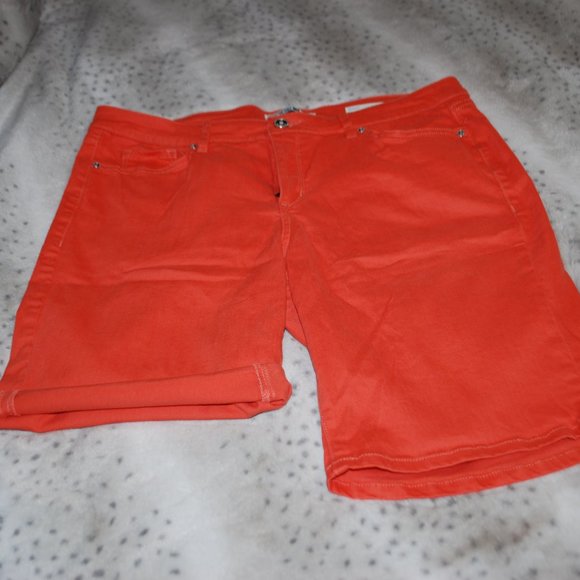 5/$25 - Code Bleu Orange Denim Shorts - 14 - Picture 3 of 6